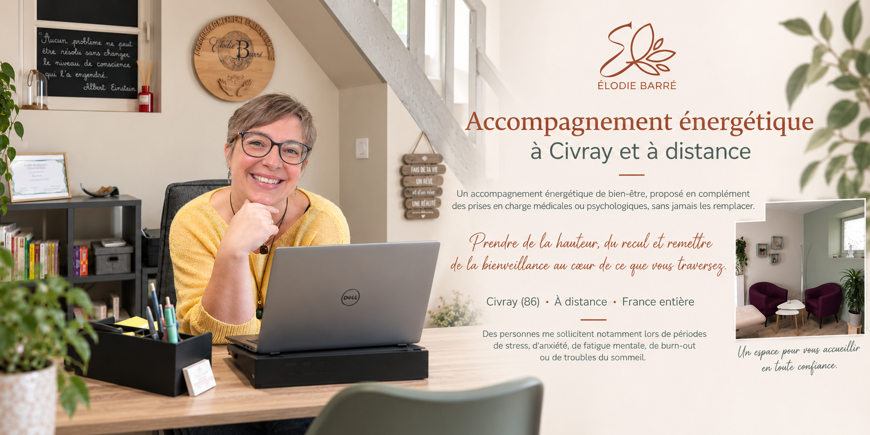 Soins énergétiques à Poitiers, Savigné et Civray – Élodie Barré, énergéticienne
